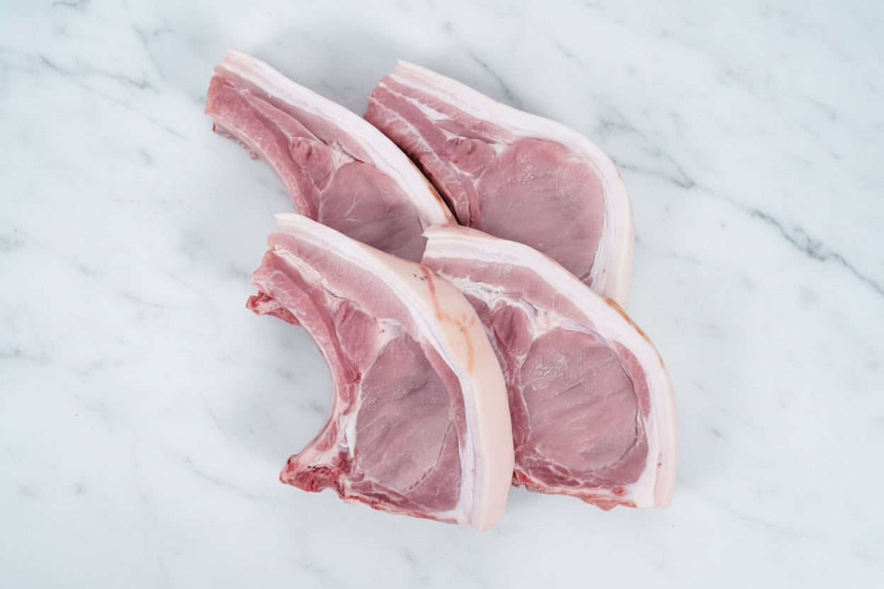 Raw pork chops